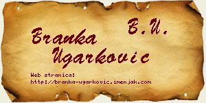 Branka Ugarković vizit kartica